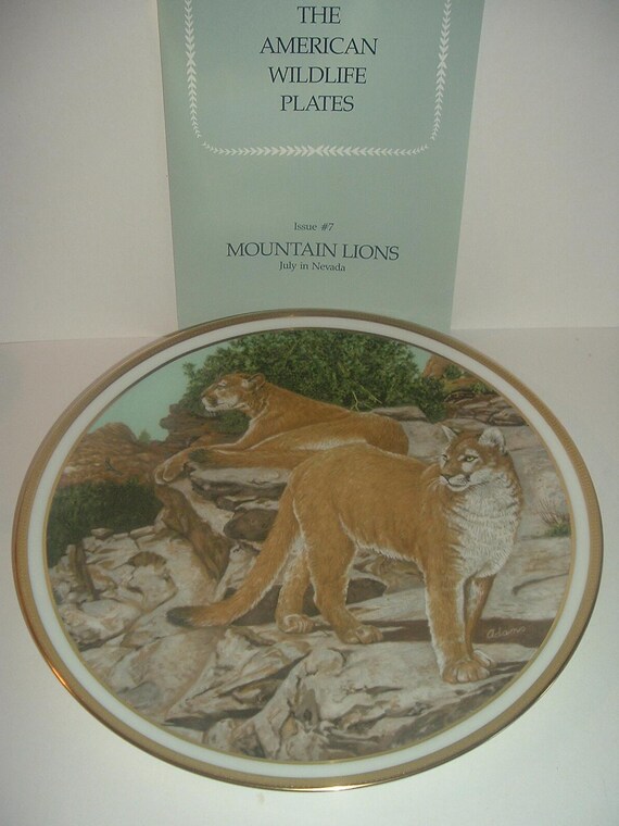 Lenox American Wildlife Mountain Lion Plate 1982