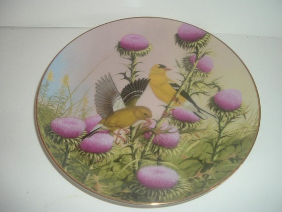 Backyard Wilderness Collection Early Arrivals by Derk Hansen Plate Birds