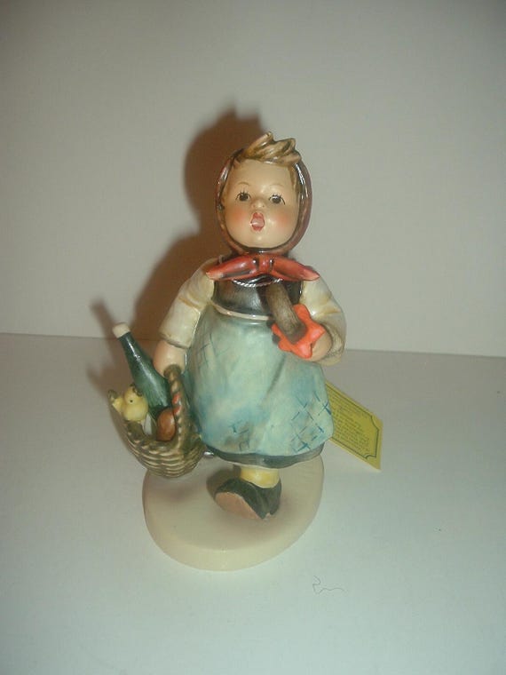 Hummel HUM 382 Visiting An Invalid Girl with basket Figurine TMK5