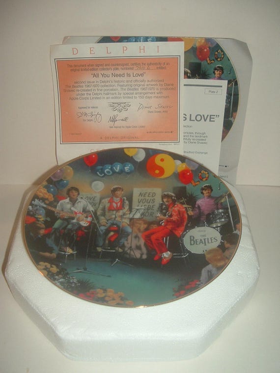 The Beatles All You Need Is Love Plate