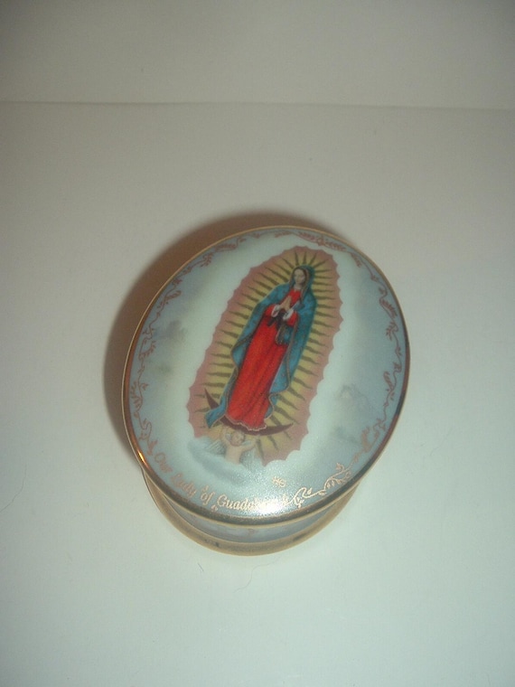 Our Lady of Guadelupe Porcelain Music Box Hector Garrido