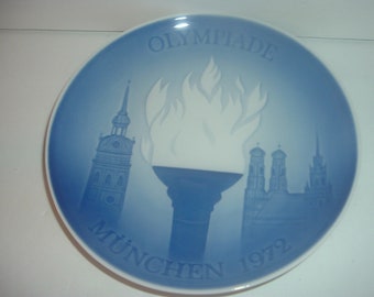 Bing & Grondahl 1972 Munich Olympic plate