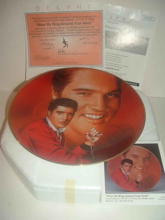 Elvis Presley Wear My Ring Around Your Neck Plate
