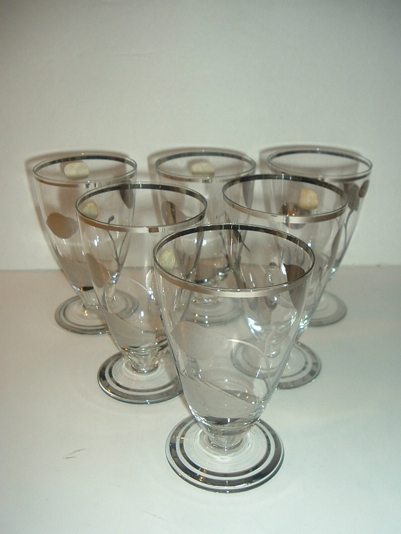 Vintage Czechoslovakia Bohemian Glass Sherry Set Decanter and Glasses