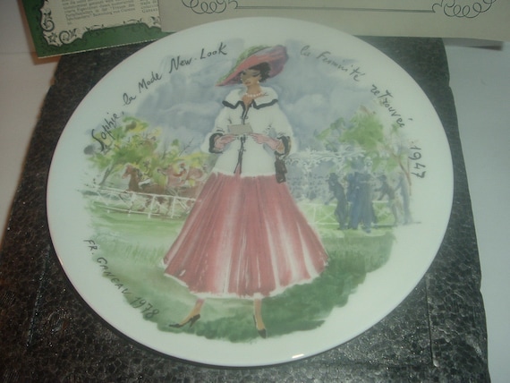 Limoges Sophie la Mode New Look Plate Henri Darceau in foam box