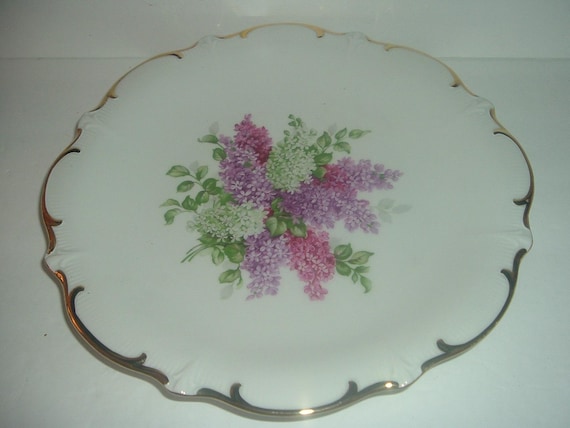 E&R Schumann Bavaria Lilac Time Big Round Chop Plate