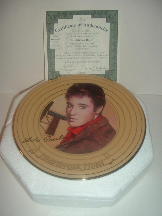 Elvis Presley Heartbreak Hotel Plate