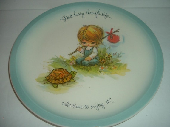 1970's GiGi Collection by American Greetings Don't Hurry Through Life Plate