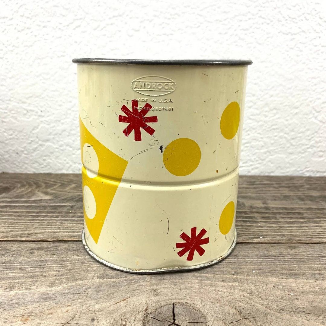 Vintage Flour Sifter ANDROCK Made in USA 3 Screen Flour Sifter MCM