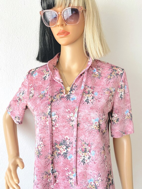 Vintage 70s Polyester Blouse | Romantic Blouse | … - image 8