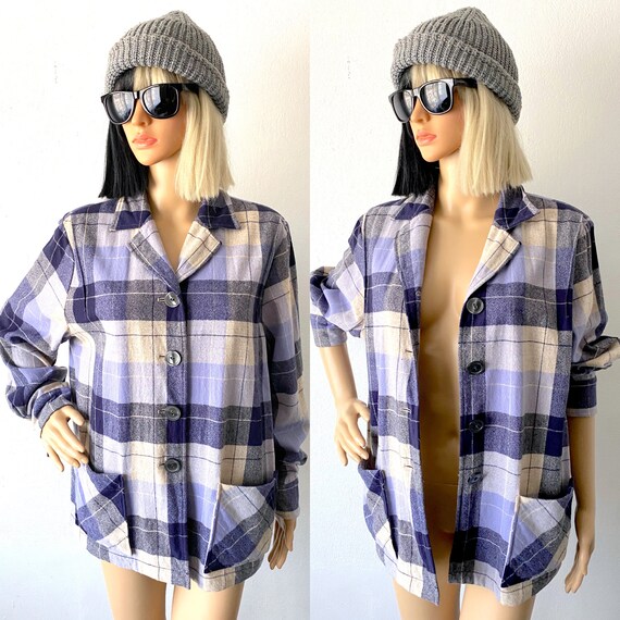 Wool Flannel Lightweight Jacket PENDLETON Boxy Fl… Gem