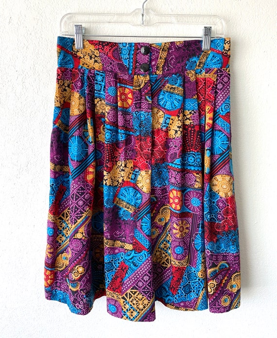 Vintage 90s Multicolored Shorts | Baggy Mom Short… - image 2