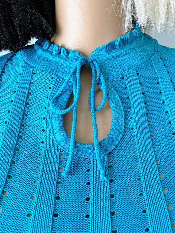 Vintage Short Sleeve Knit Sweater | Retro Knit To… - image 8