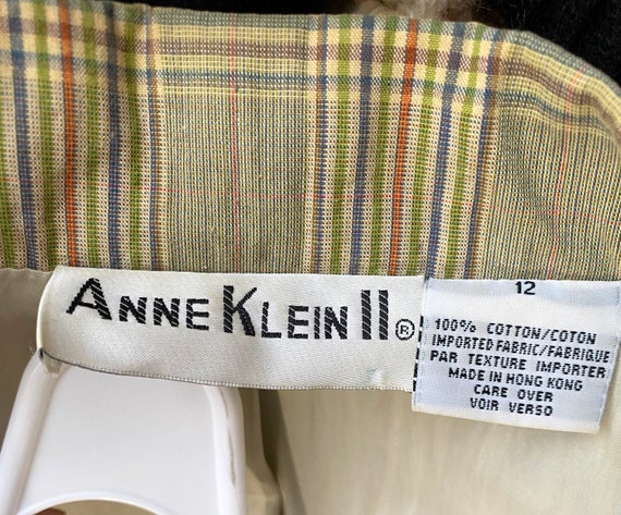Vintage Oversized Beige Blazer Librarian Jacket Boyfriend Blazer One Button Blazer ANNE KLEIN II Boxy Blazer Suit Jacket Sz 12