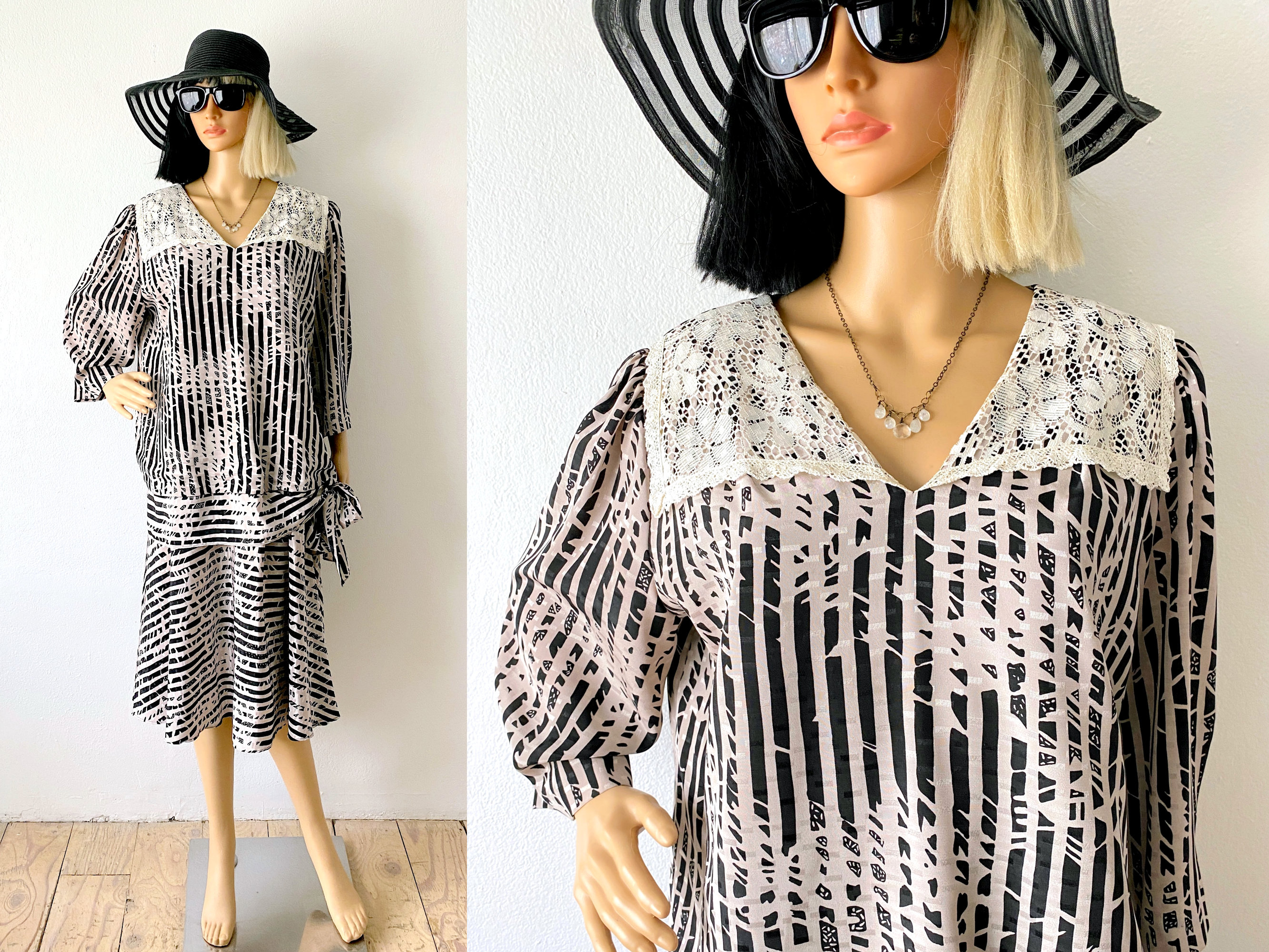 GRIS Puritan Collar Dress L グリ　ワンピ GRIS Puritan Collar Dress L グリワンピ