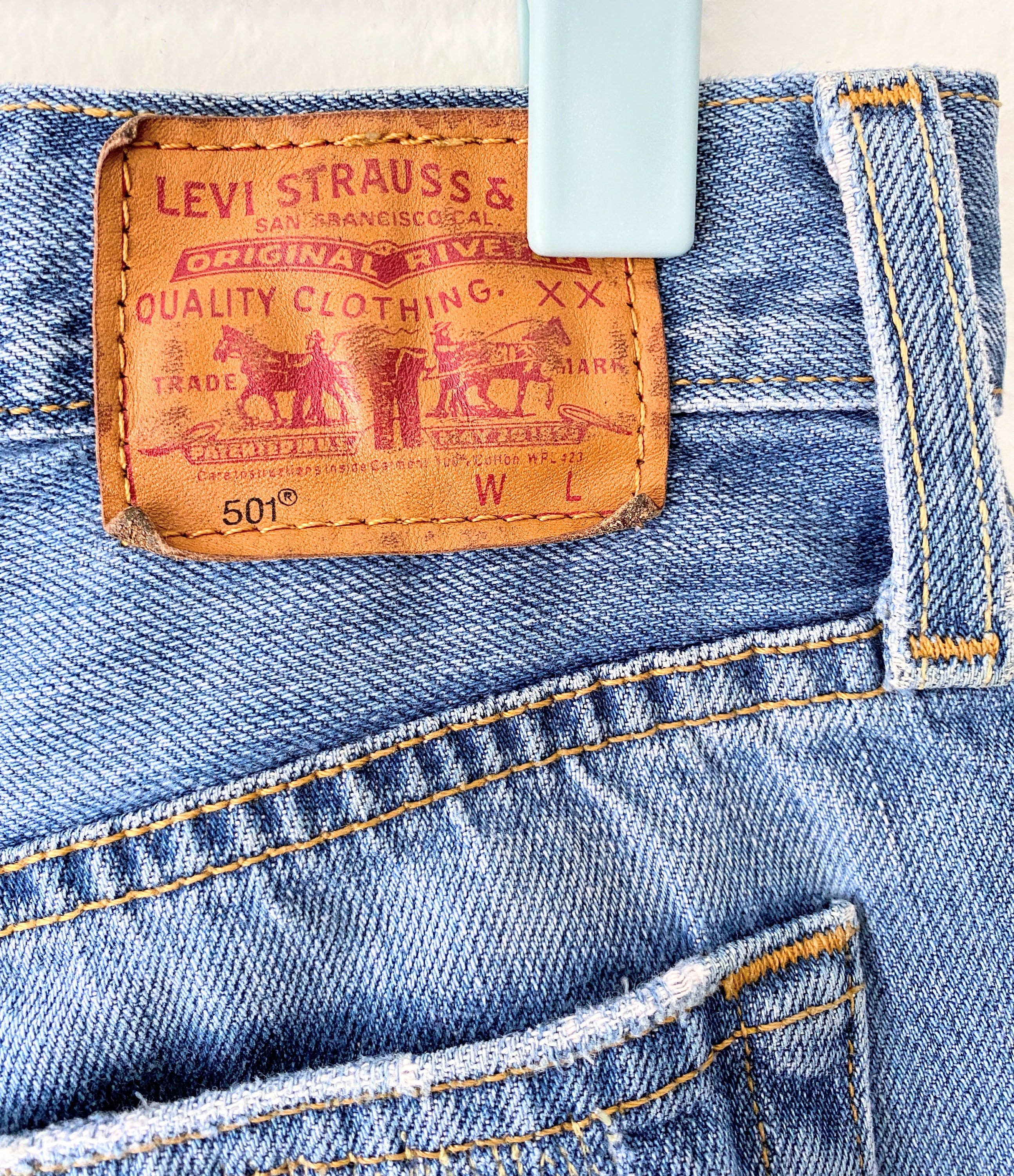 LEVI’S / 501 03501 repair denim pants VTG Levis 501 Jeans Mens Tag 35x30 Destroyed Ripped