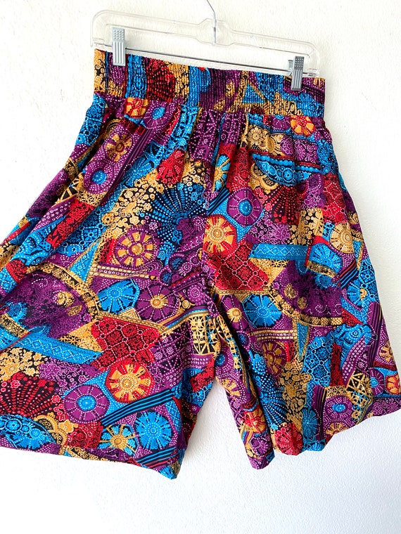 Vintage 90s Multicolored Shorts | Baggy Mom Short… - image 7