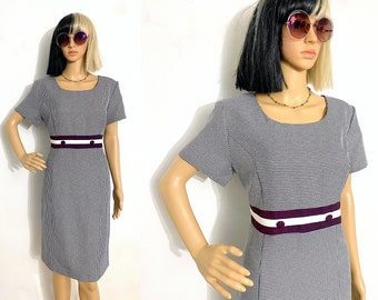 robe droite à carreaux vintage | Robe à carreaux des années 90 | Robe taille empire | Robe taille haute | Robe grunge | Habillez-vous pour le travail | Robe de carrière | 10 millions