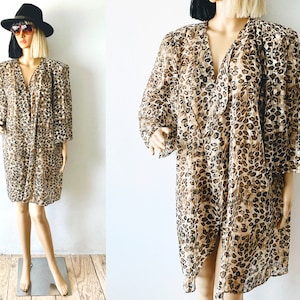 Plus Size Cheetah Print Sweater Etsy