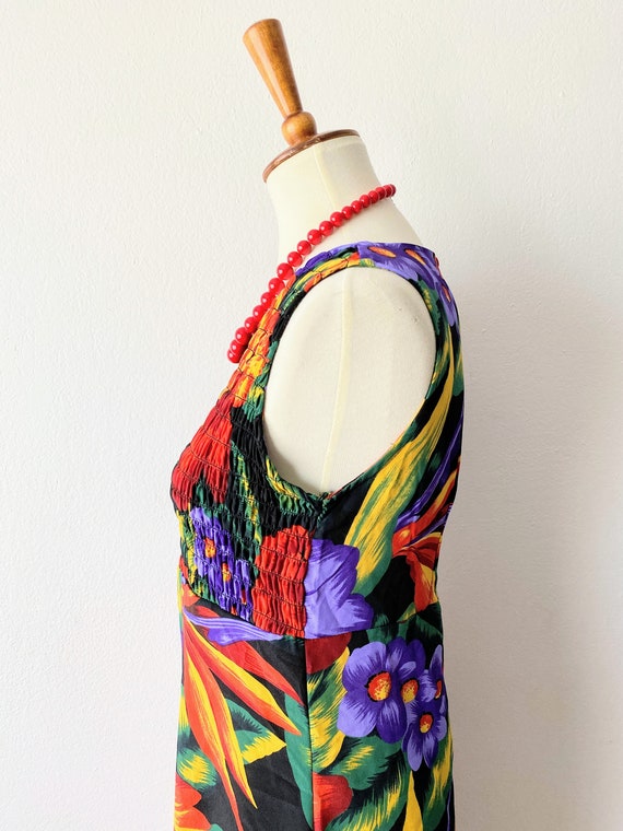 Vintage Tropical Dress | Colorful Sundress | Empi… - image 5