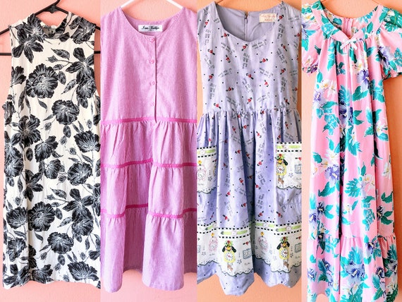Vintage Girls Dress Lot Boho Dress Lot Girls Paste