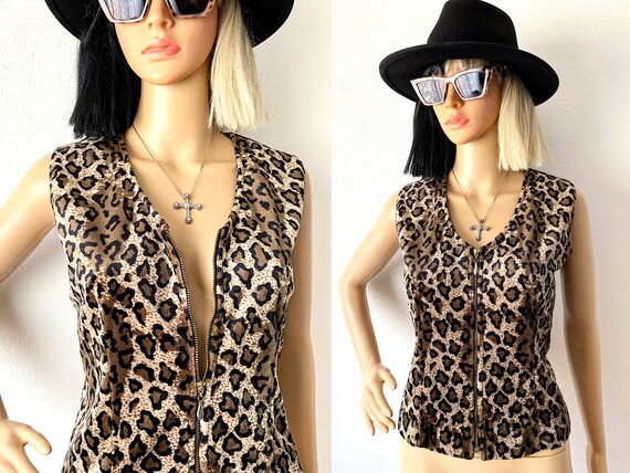 Leopard print sale vest top