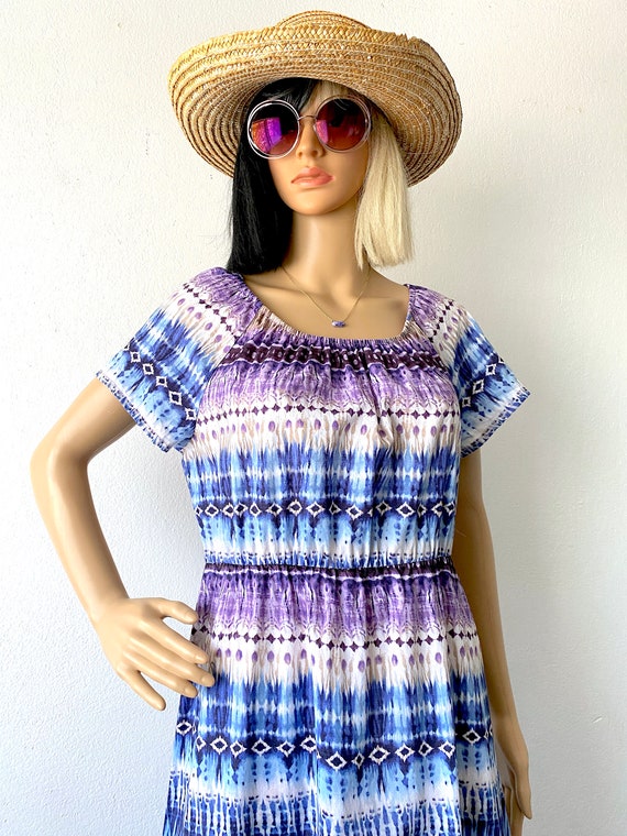 Vintage Cotton Maxi Dress | Summer Maxi Dress | L… - image 3