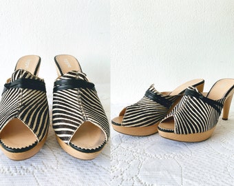 Animal Print Platform Shoes | Faux Fur Mules | Zebra Print Shoes | Striped Shoes | Party Shoes | Slip On Dress Shoes | Sexy Shoes | HYPE  10
