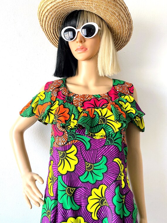 Tropical Bare Shoulder Dress | Colorful Vacation … - image 4