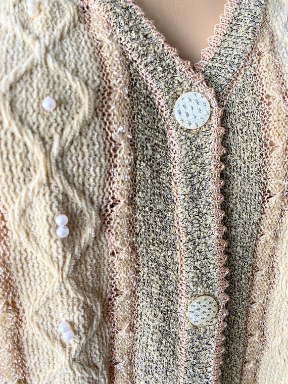 Retro Cardigan | Delicate Sweater | Beaded Cardig… - image 8