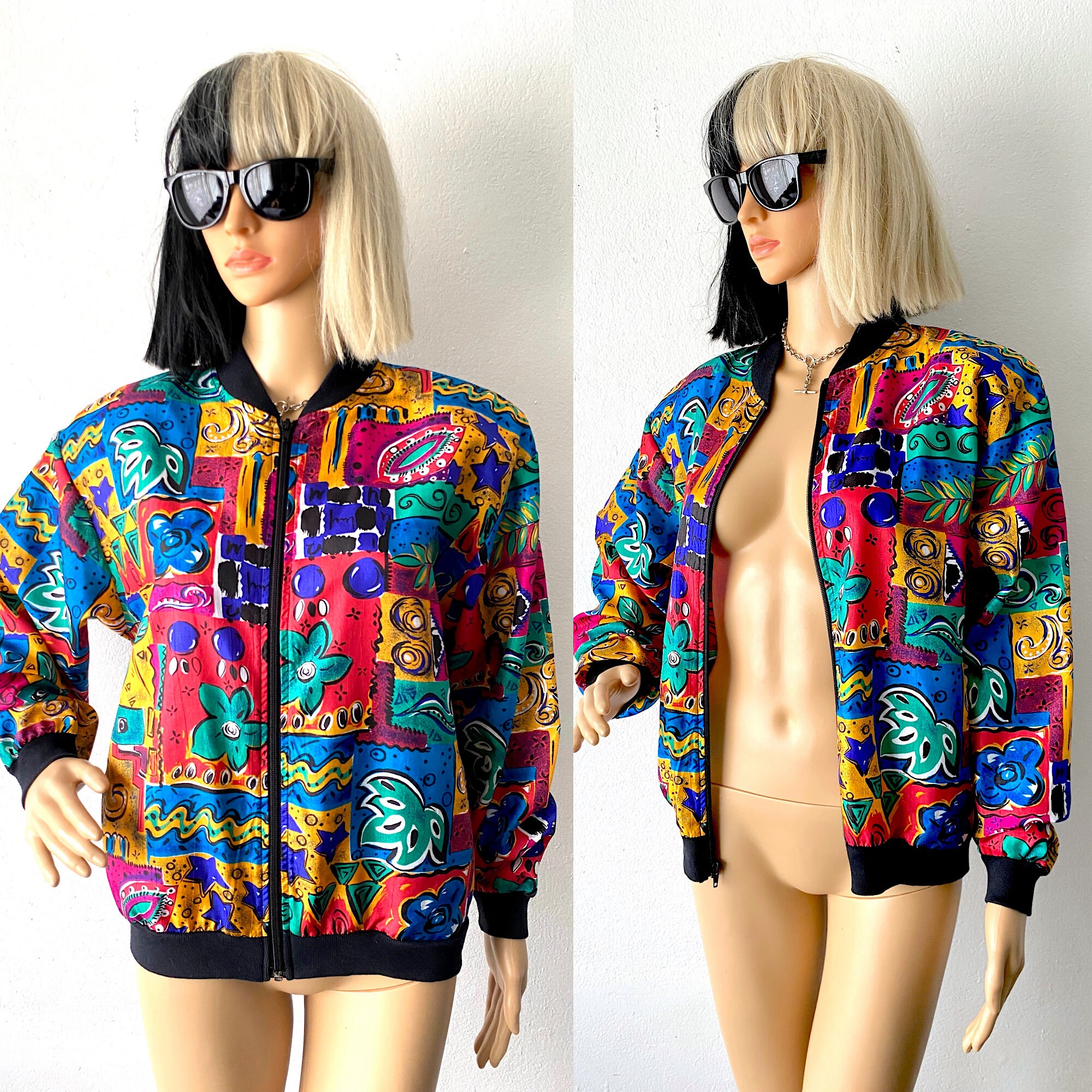 Vintage 90s Multicolored Jacket Colorful Windbreaker Mixed Print Jacket Hipster Jacket Indie Jacket Bohemian Jacket Funky Jacket - Etsy Vintage 90s Multicolored Jacket Colorful Windbreaker Mixed Print Jacket Hipster Jacket Indie Jacket Bohemian Jacket Funky Jacket - Etsy