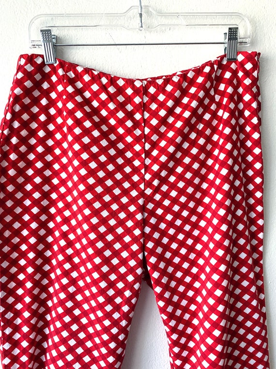 Vintage Checked Pants | High-Waist Retro Pants | … - image 5
