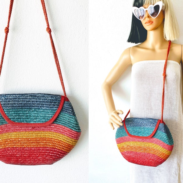 Woven Straw Purse Etsy