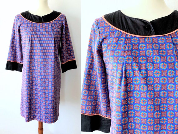 Vintage LAURA ASHLEY Dress | Geometric Dress | Mo… - image 1