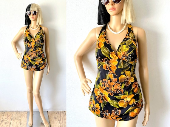 Vintage Retro Bathing Suit | Plus Size Swimsuit W… - image 1