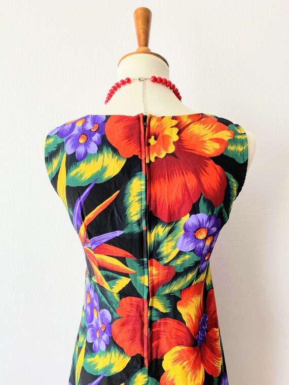 Vintage Tropical Dress | Colorful Sundress | Empi… - image 7