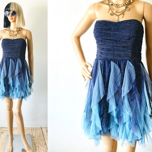 Juniors Prom Dress | Ombre Sparkle Dress | Layered Strapless Dress | Fluffy  Skirt Dress | Glitter Dress | Princess Dress | Sexy Minidress - Etsy