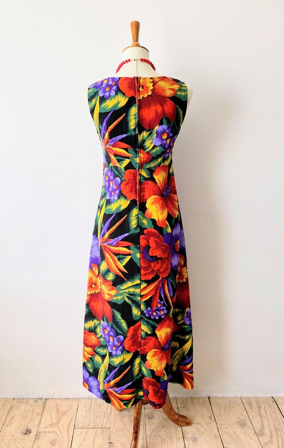 Vintage Tropical Dress | Colorful Sundress | Empi… - image 6