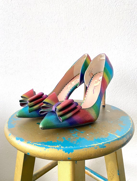 Don't Put The Fire Out Pointed Toe iridescent Heels - TGC Boutique