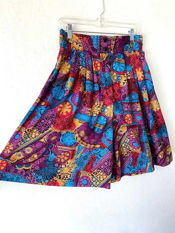 Vintage 90s Multicolored Shorts | Baggy Mom Short… - image 3