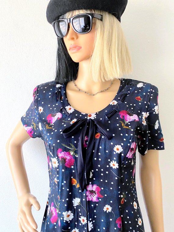 Vintage 90s Floral Romper | Grunge Skort | 1990's… - image 4