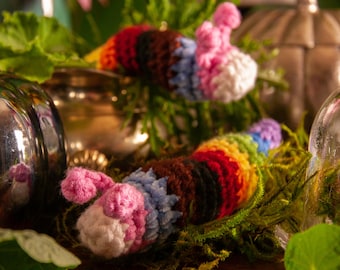 Sensory Slug - Pride Colours! - Customizable Crochet Fidget