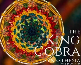 The King Cobra Synesthesia Circle - Circular Crochet Wall-Hanging Decor