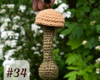 Fidget Mushroom #34 - Sidewalk Sale - Silent Sensory Fidget Keychain