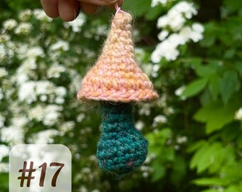 Fidget Mushroom #17 -  Sidewalk Sale - Silent Sensory Fidget Keychain
