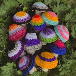 Pride Mushroom - Customizable Crochet Fidget