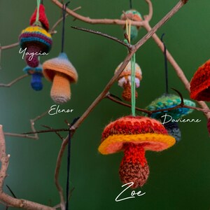 Synesthesia Mushroom Custom Fidget Crochet Ornament image 7