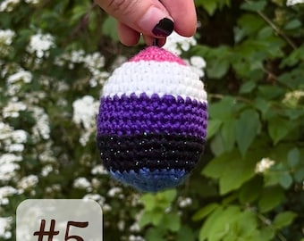 Squishy Egg #5 - Sidewalk Sale- Silent Sensory Fidget Keychain