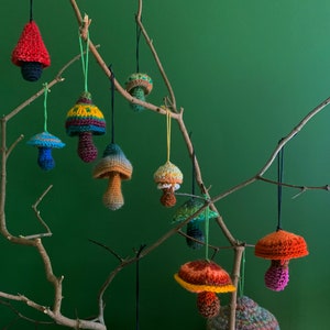 Synesthesia Mushroom Custom Fidget Crochet Ornament image 2