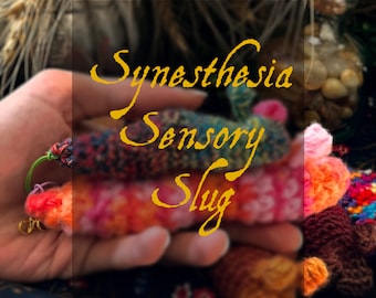 Synesthesia Sensory Slug - Crochet Fidget - Customizable Ornament
